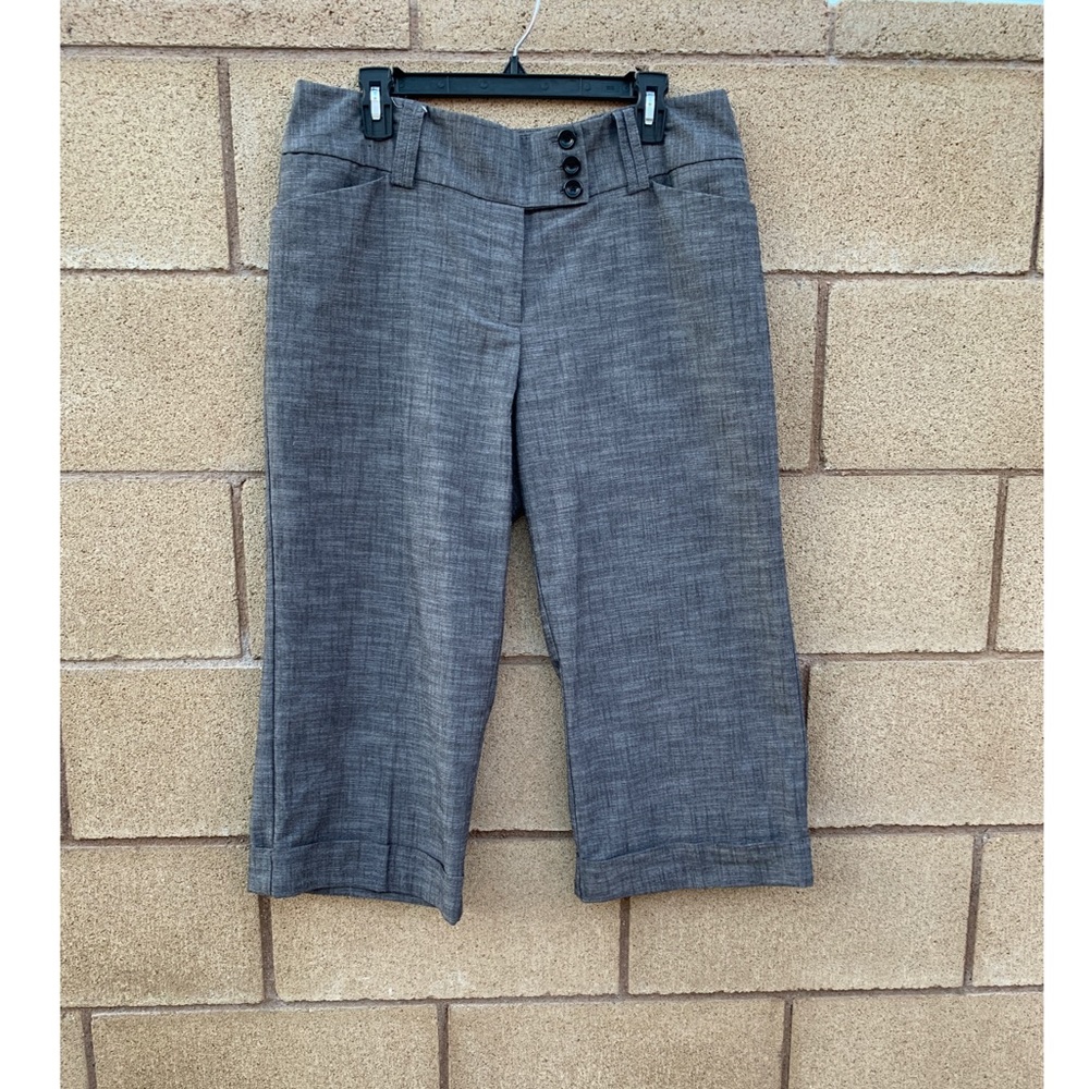 Dark Heather Gray Cropped Dress Pants